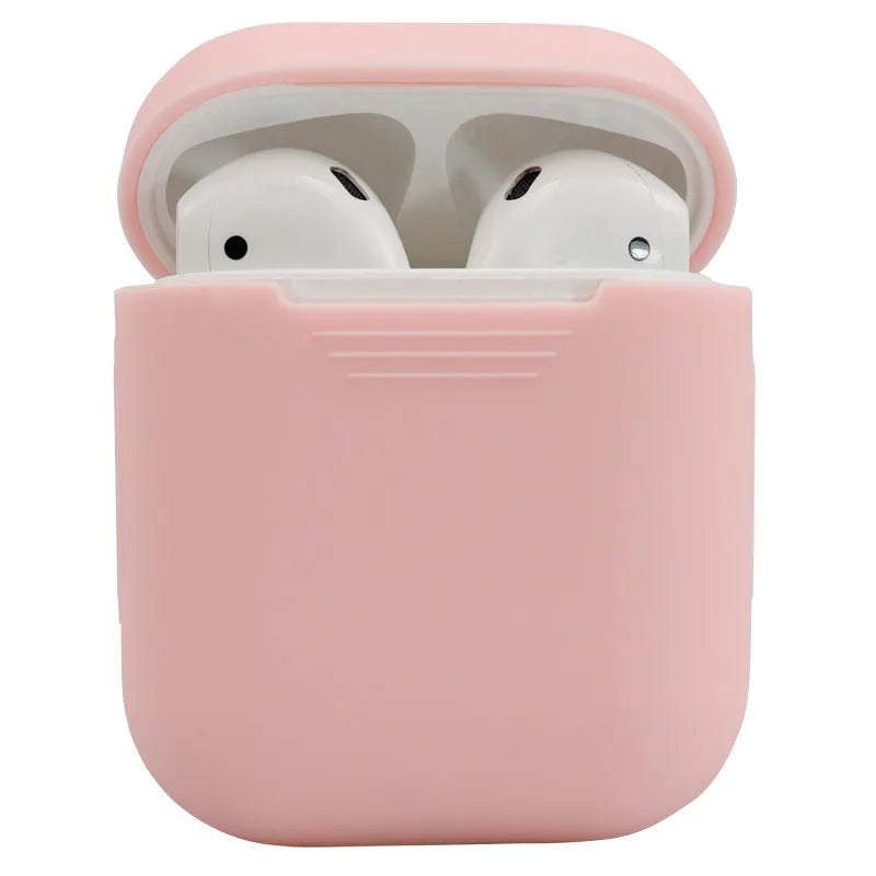Silicone protective case for Apple AirPods 2 wireless earbuds in multiple colour options