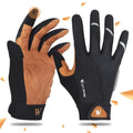 Motorcycle bike gloves black yellow full-finger design sizes S M L XL for street riding