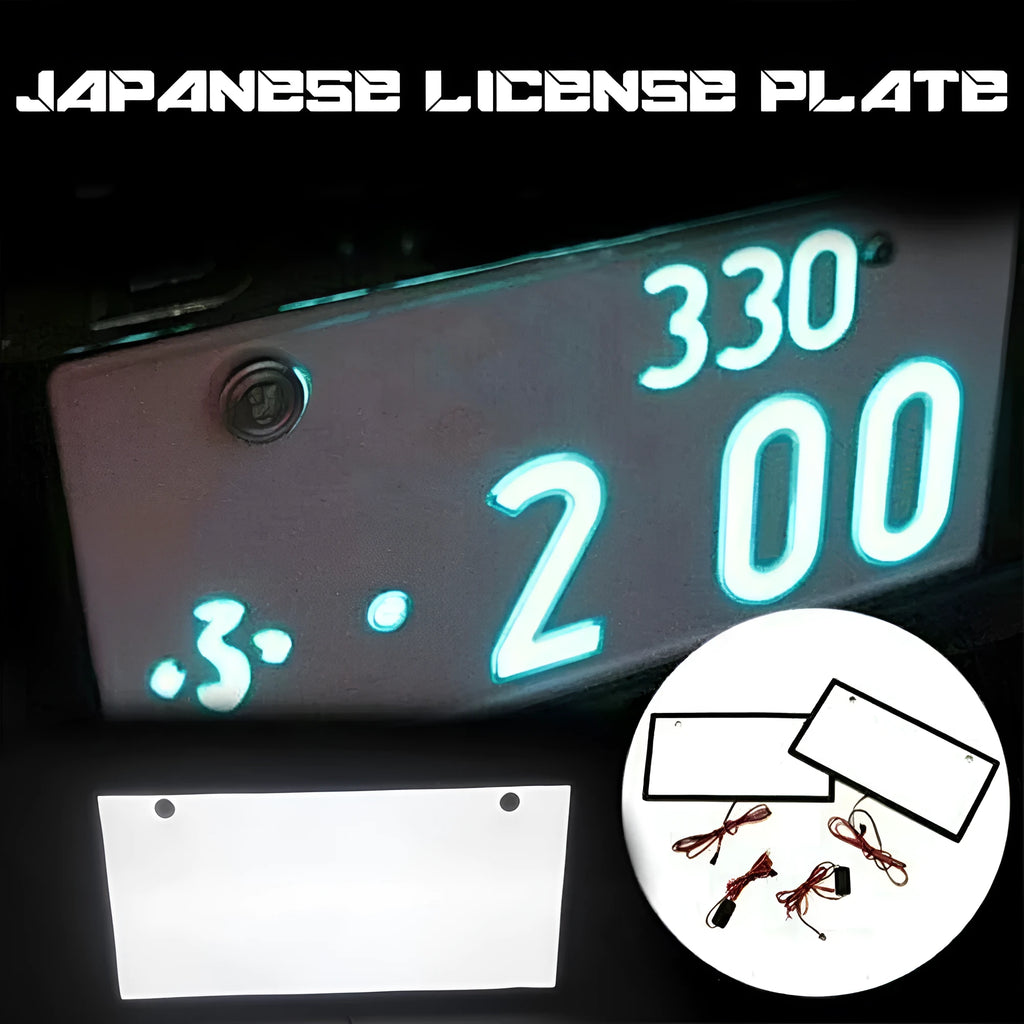 Two LED license plate lights for trucks with plastic housing and 15 LEDs per light bar