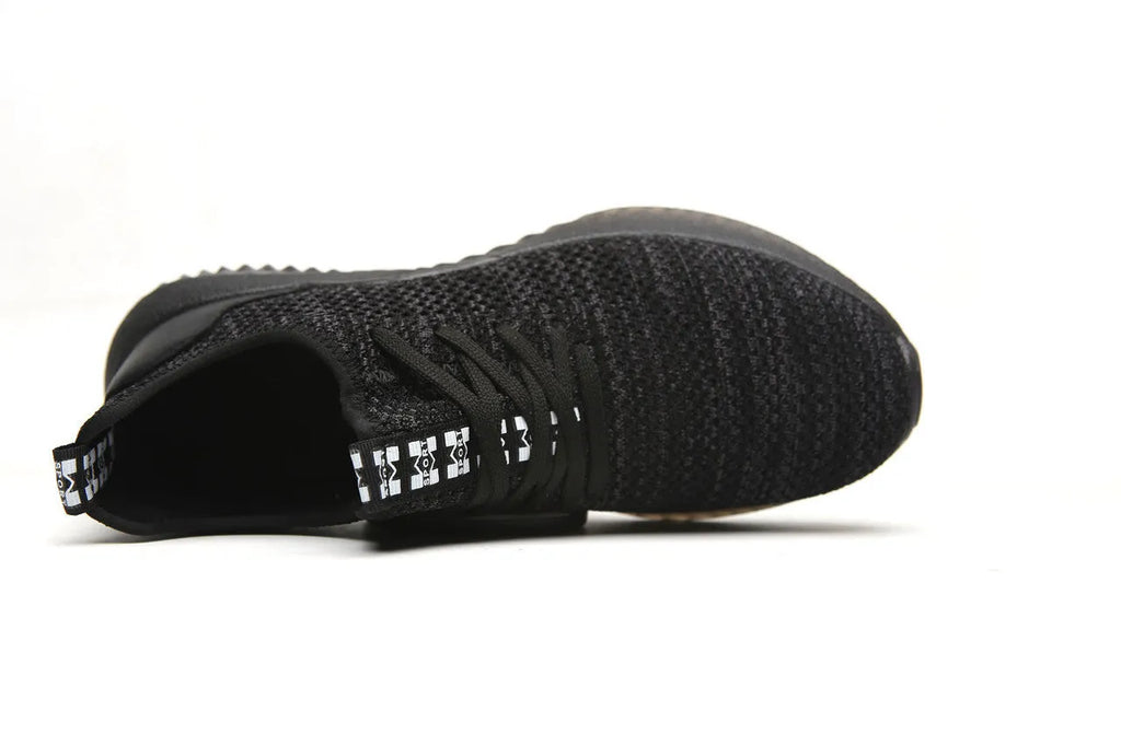Men's work safety shoes with steel toe caps in black and grey colour options