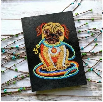 Black A5 DIY diamond painting notebook with 50 pages for design planning