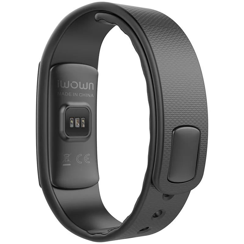 I6 smart sports bracelet with 0.96 inch screen showing health data on wrist