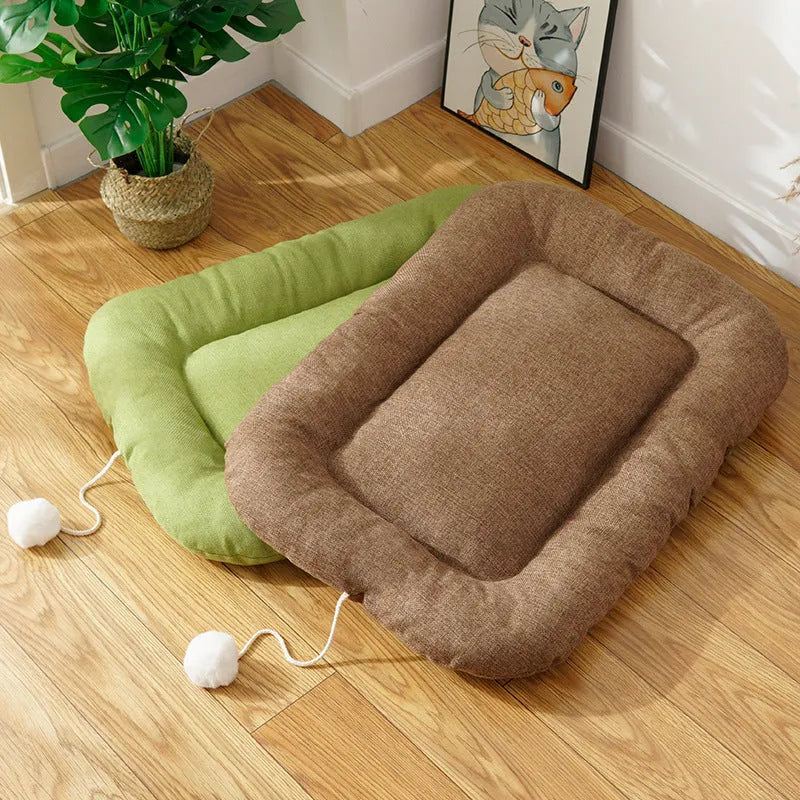 Universal pet cooling cushion in brown, size L 40x60cm for pets up to 7.5kg, summer heat relief mat