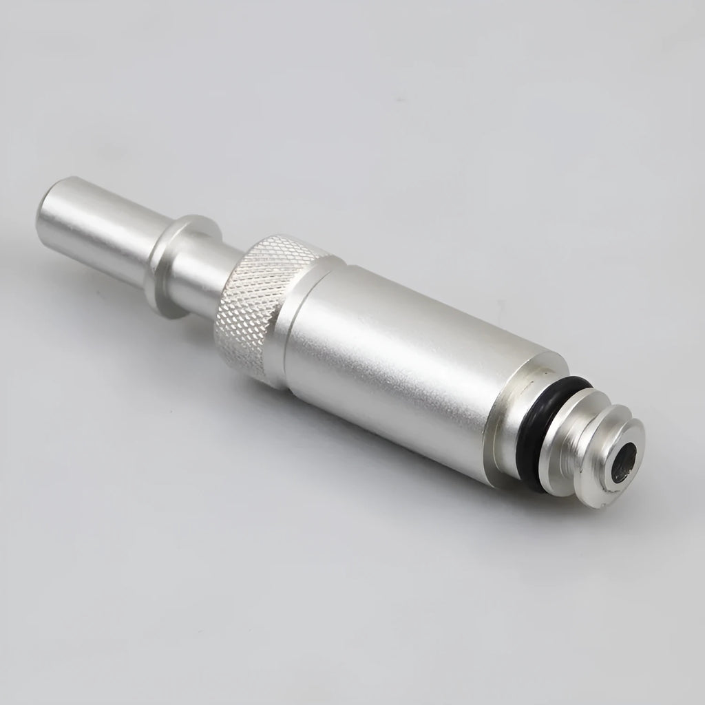 Silver metal transmission refueling joint adapter tool for VW Audi vehicles