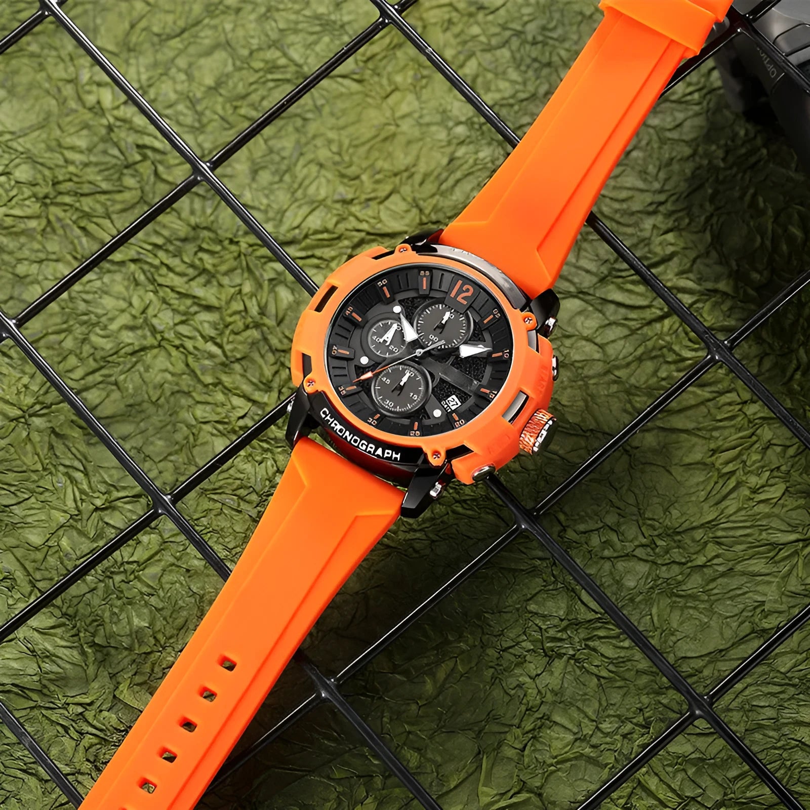 Men's multi-function waterproof calendar watch with luminous display and 51mm case