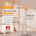 Vertical boxing reaction ball with roly-poly mechanism and focus mitts in grey and orange colour options