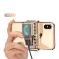 Black mobile phone clip-on radiator cooler with USB cable for 4-7 inch smartphones