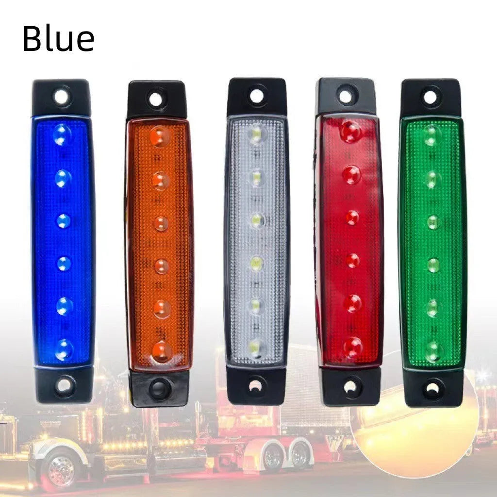 Trailer side marker warning lights with PVC housing in five colour options
