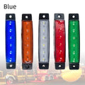 Trailer side marker warning lights with PVC housing in five colour options