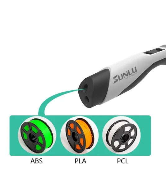 Plastic 3D printing pen in black, 180mm length, for freehand drawing and graffiti