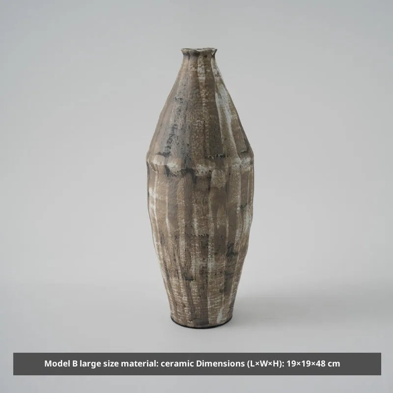 Hand-painted white porcelain ceramic vase in New Chinese style, available in eight sizes for decorative display