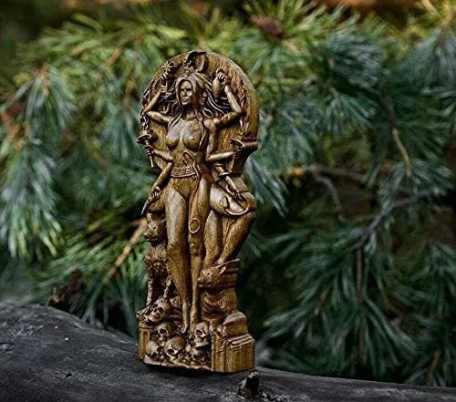 Resin Greek goddess statue figurine measuring 9cm by 3cm by 22cm in one of three colour options