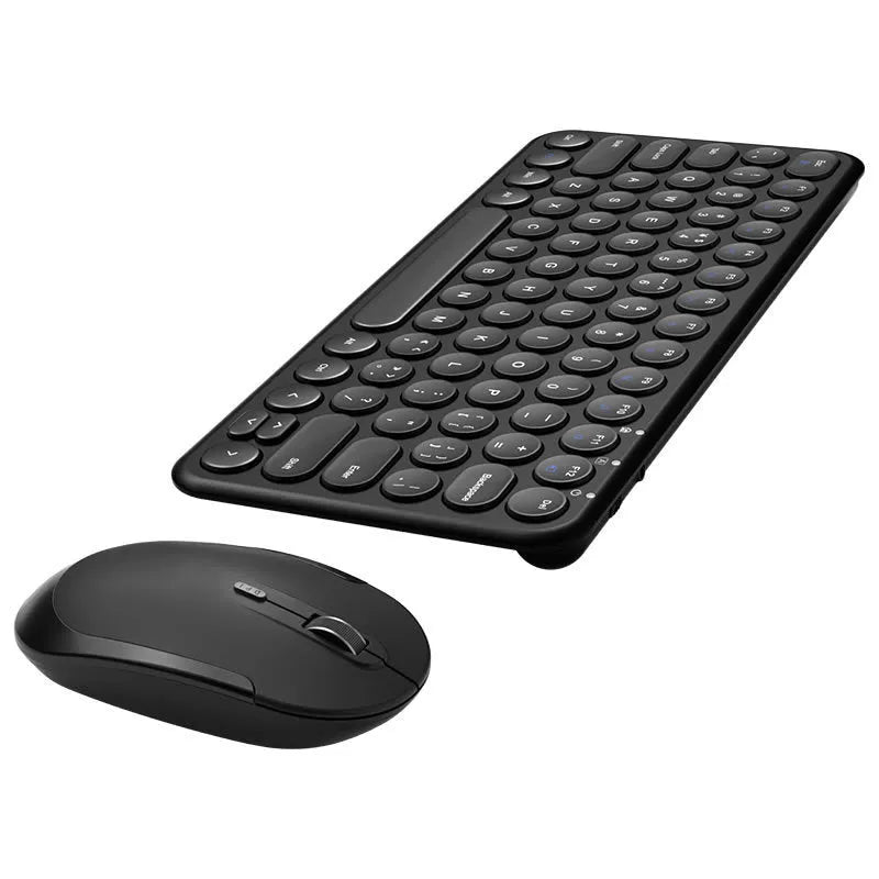 Ultra-thin wireless keyboard and mouse set in white, black or pink colour options