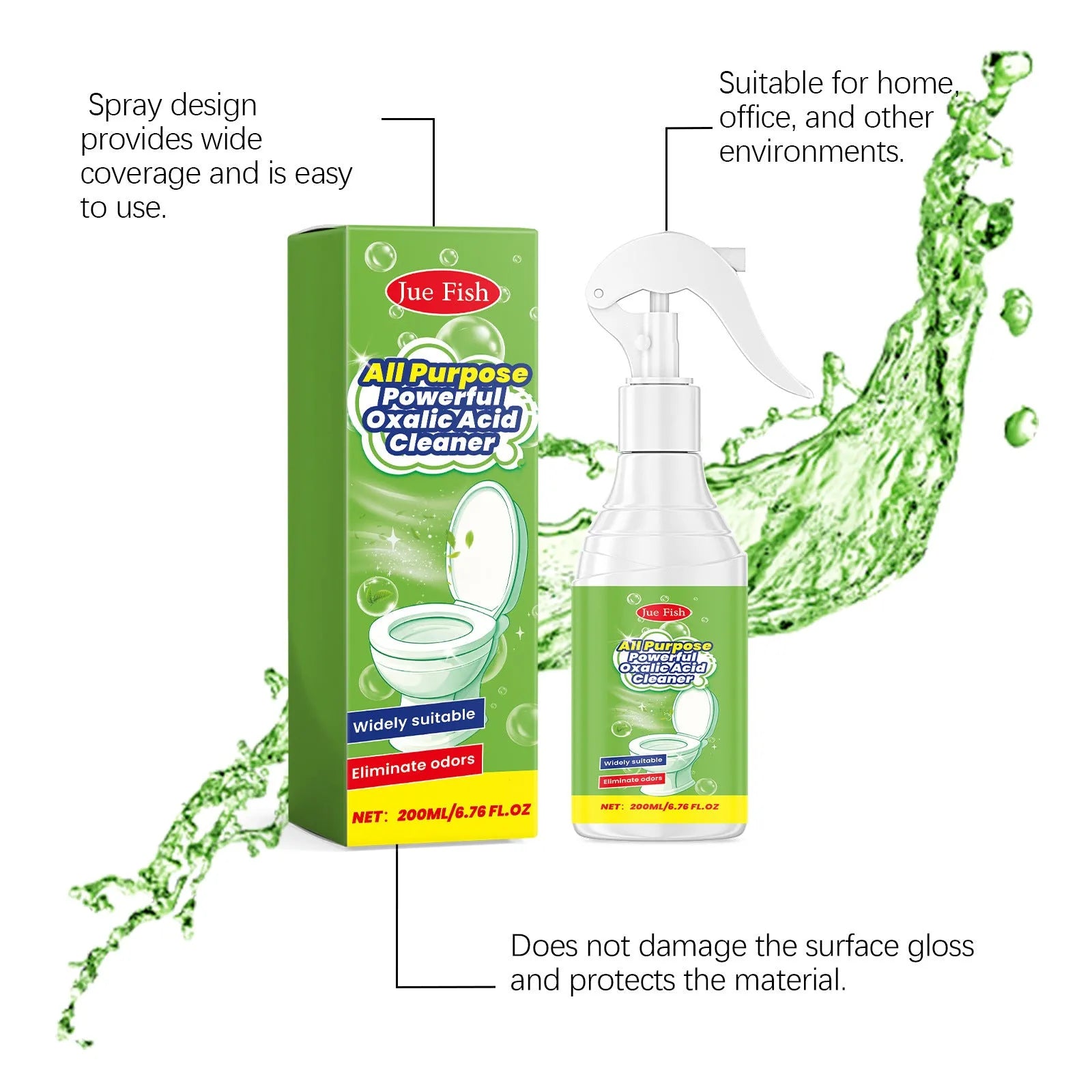 200ml multi functional household grease cleaning spray bottle for kitchen surfaces