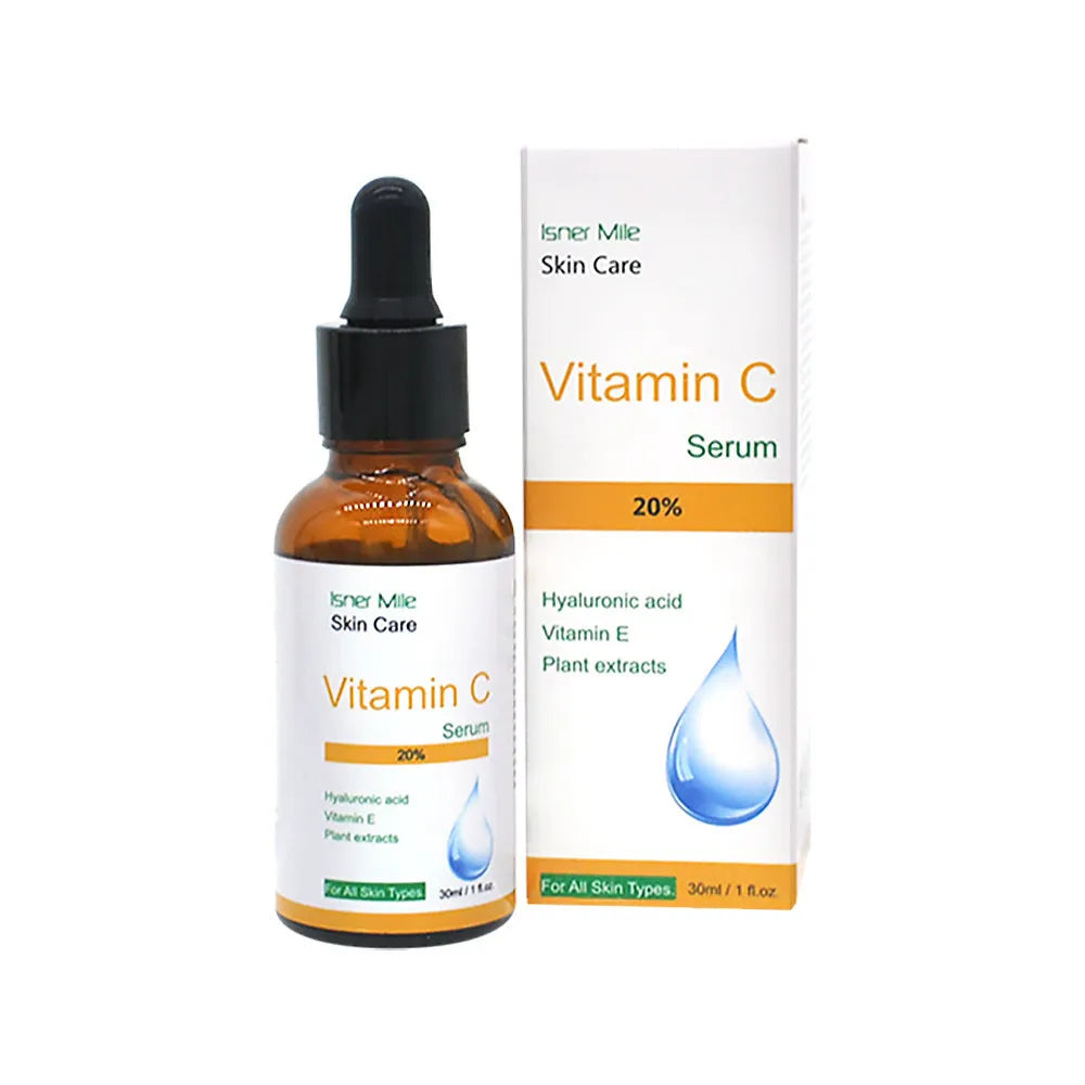 30ml bottle of Vitamin C serum for brightening dull and pigmented skin.