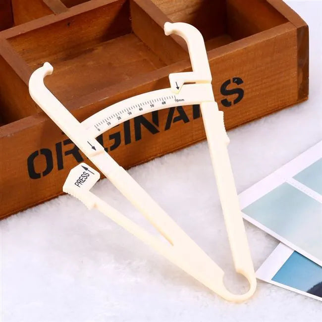 Transparent acrylic fat caliper skin fold thickness meter with measurement scale