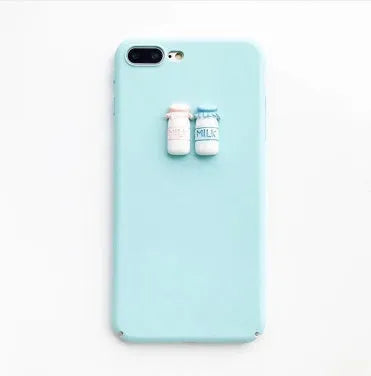3D cartoon cat design silicone iPhone case in multiple colours showing soft TPU construction