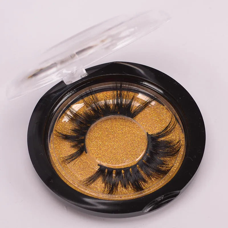 Affectionate brand 5D mink false eyelashes with hair cap and double-headed brush in complete kit