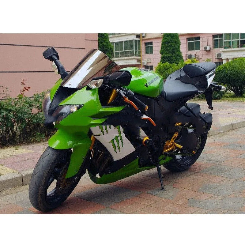 Motorcycle windscreen for Kawasaki ZX-6R and ZX-10R in blue or brown tint