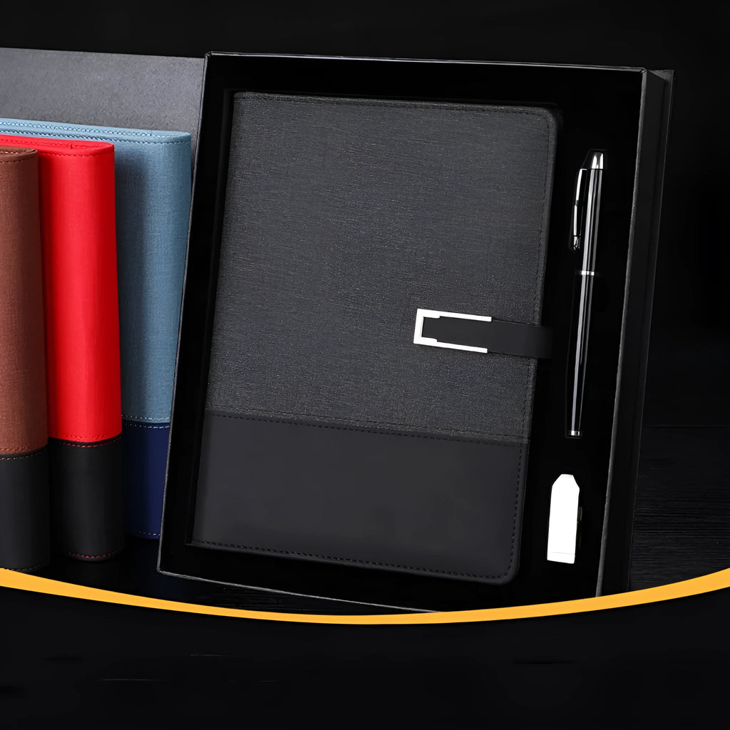 A5 soft leather notebook in multiple colours with wood-free paper pages