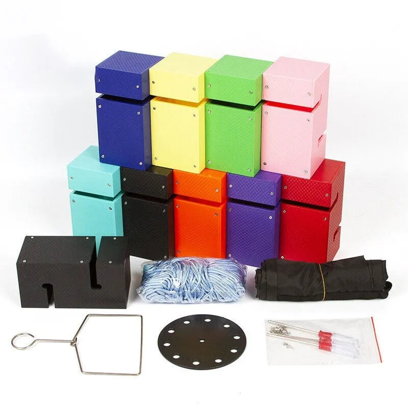 ABS plastic outdoor team building tower game equipment with pull ropes and multiple colour options