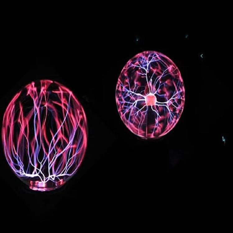 Colourful USB-powered magic ball light with 7.62cm glass sphere on ABS base