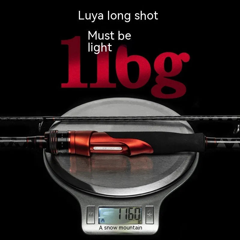 Carbon ultralight lure fishing rod with straight handle and pikestaff style options in 2.1m and 2.4m lengths