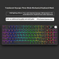 98 key wireless mechanical keyboard kit with display screen and metal control knob on desk