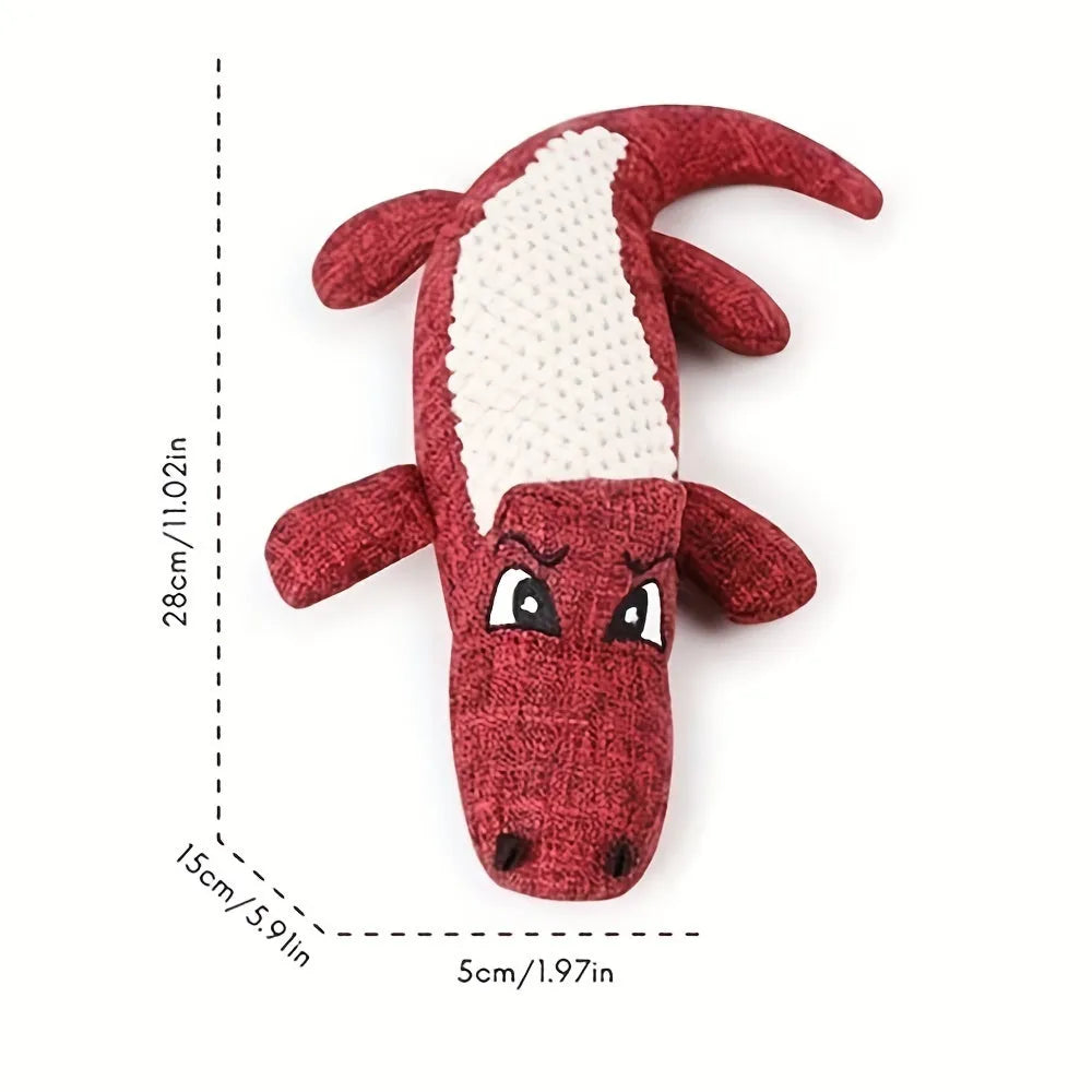 Blue corn grid texture pet plush toy for cats and dogs with biting sound feature.