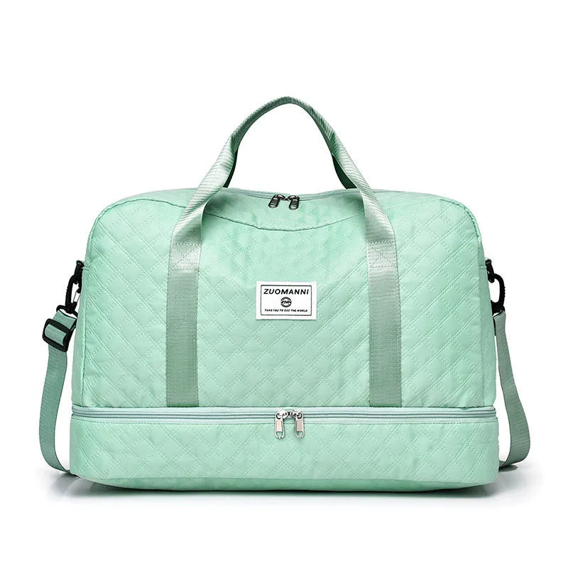 Oxford cloth large capacity buggy travel bag in a choice of colours including black and haze blue.