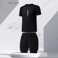 Men's polyester swimming trunks set with pattern design in plus sizes
