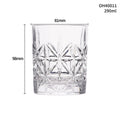 Crystal whiskey shot glass with thick bottom in one of ten available colour styles
