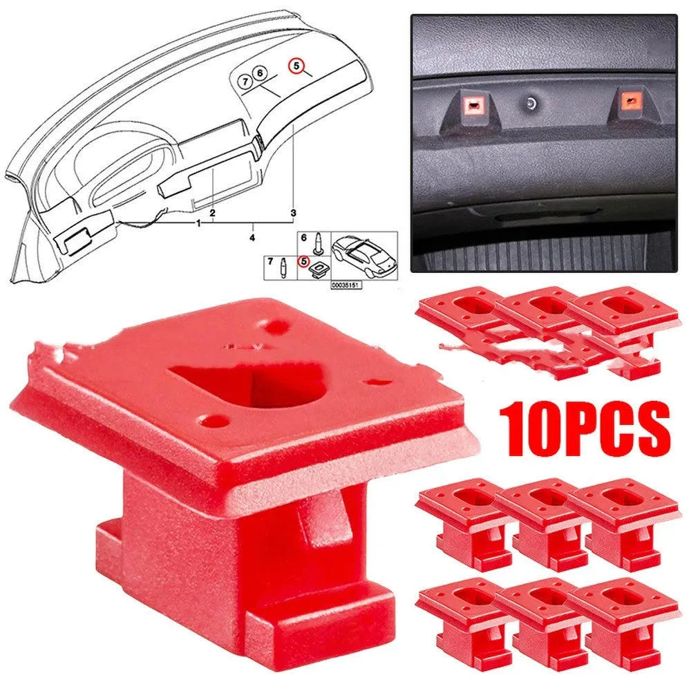 Pack of 10 black plastic BMW interior door trim panel snap clip fasteners