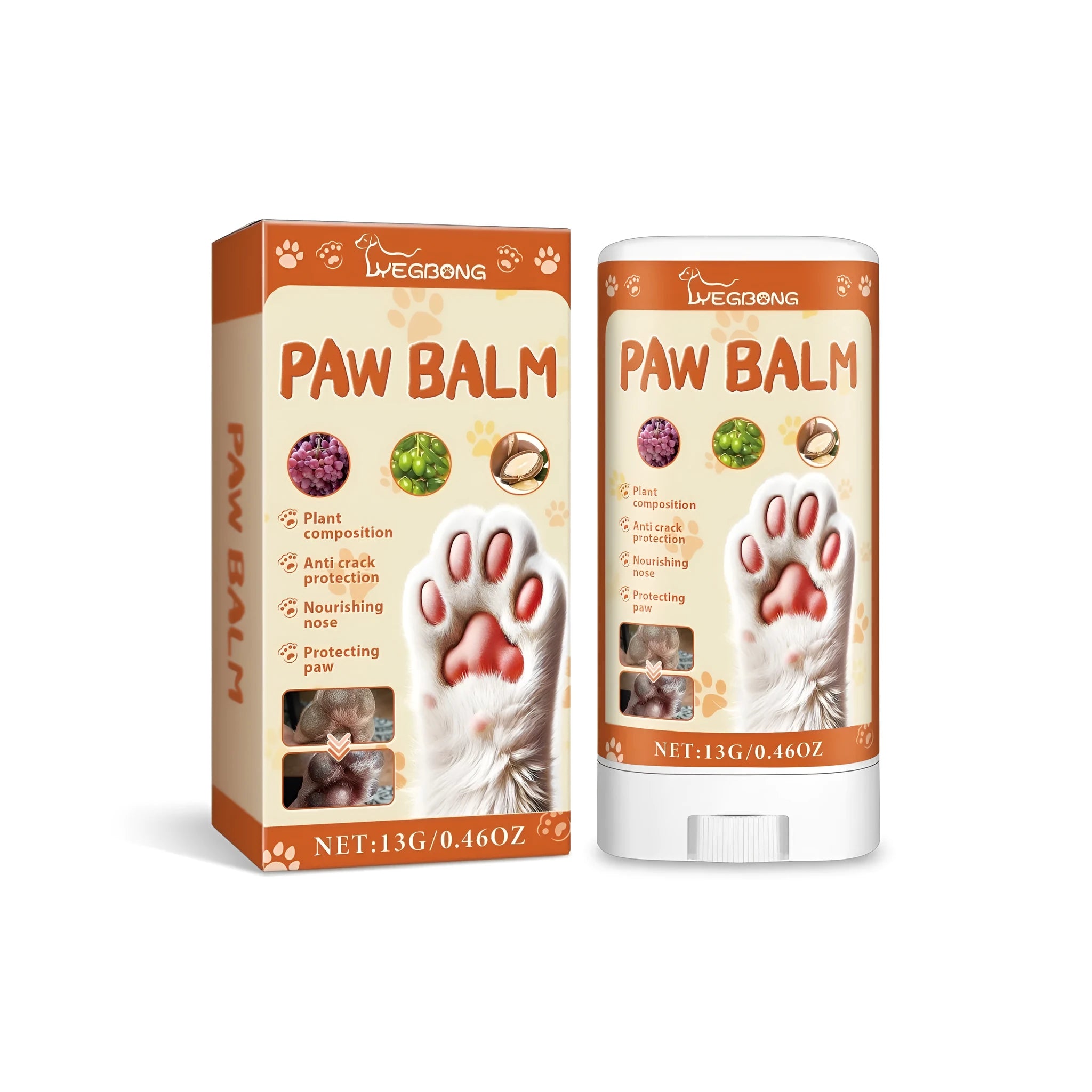 13g tube of pet anti-cracking paw protection cream for dogs