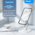 360 rotating foldable desktop phone stand in aluminium alloy for live streaming, black colour, sandblasted finish