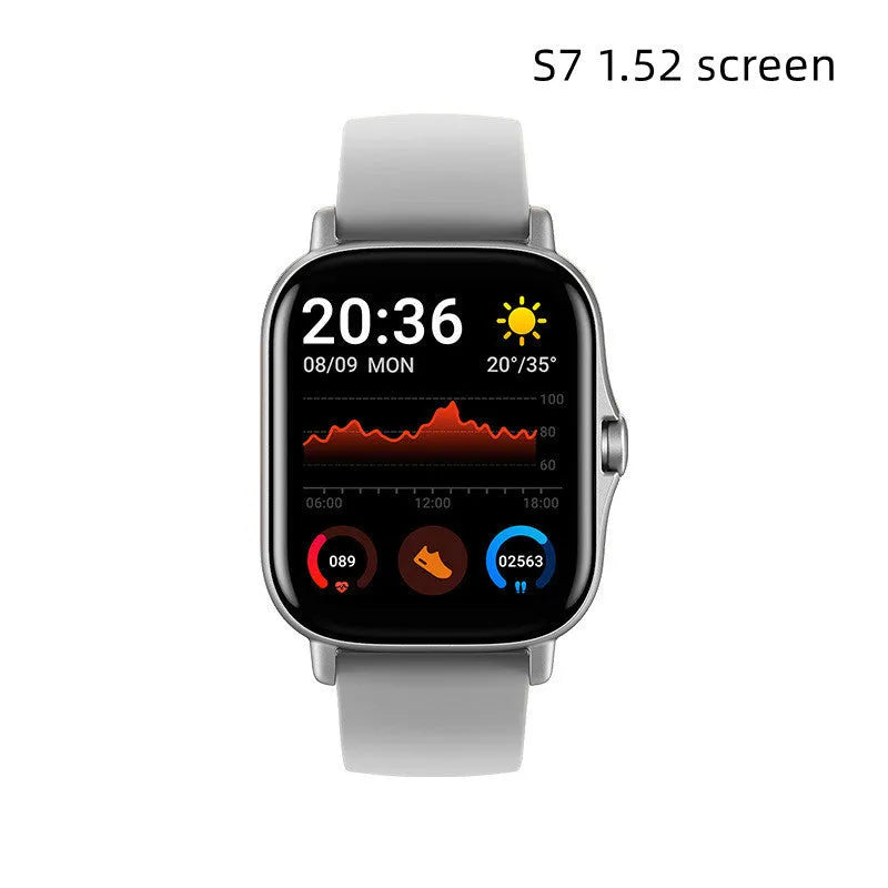 GT20 black and gold smartwatch with alloy case and silicone strap on wrist, showing touch screen interface.