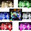 Copper wire string light with 120 LED bulbs in twelve metre length for outdoor decoration