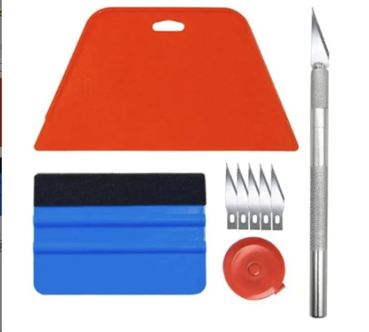 Car film wallpaper smoothing tool set plastic 10 piece automotive applicator kit
