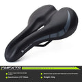 Bicycle seat cushion with hollow centre, dimensions 270mm by 180mm, for double rail seat posts.