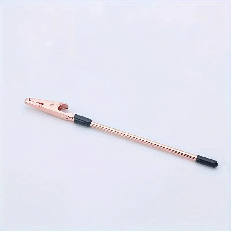 Gold-plated 155mm iron rod alligator clip bracelet accessory tool for jewellery making or note holding
