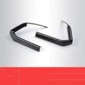 Pair of black carbon fibre textured steering wheel frame covers for car interior customisation