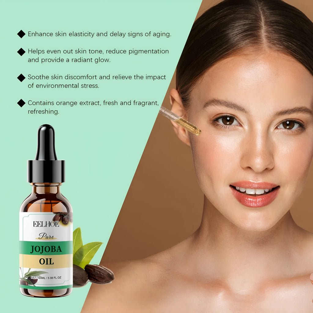100ml organic jojoba facial oil bottle with moisturising and hydrating properties