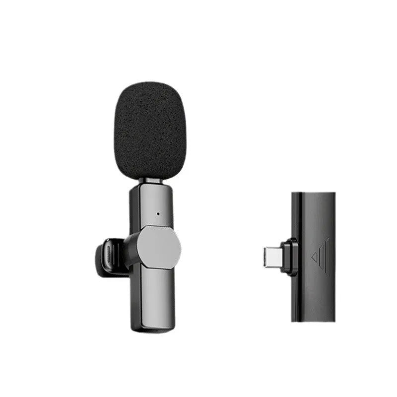 K3Pro wireless neckline clip microphone with sponge wind shield for interviews and live broadcasts
