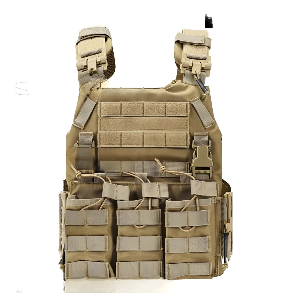 Training tactical outdoor quick-release protective vest in black for shooting sports