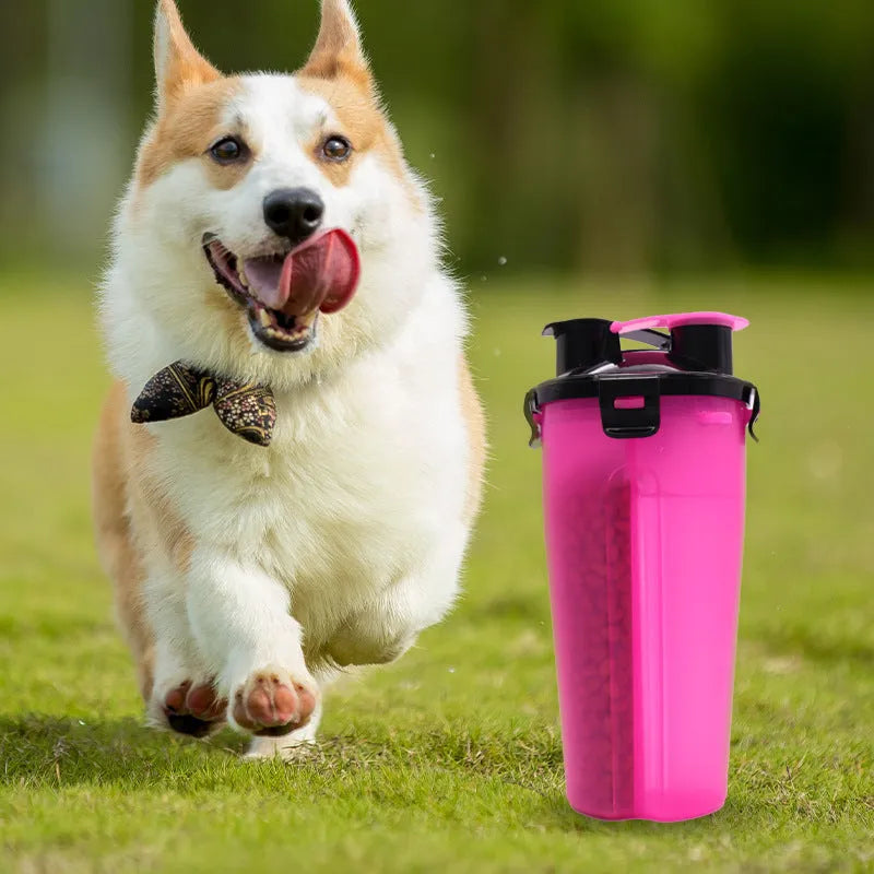 Portable pet water and food container in multiple colours with 350ml capacity