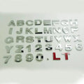 3D metal car bumper stickers showing individual English letters in zinc alloy construction