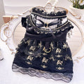 Golden gothic skirt costume for small cat or dog with princess-style design