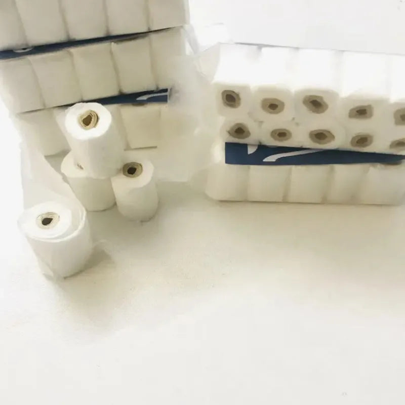 Simulated tissue roll paper toy model measuring 30x15x80mm for children's pretend play
