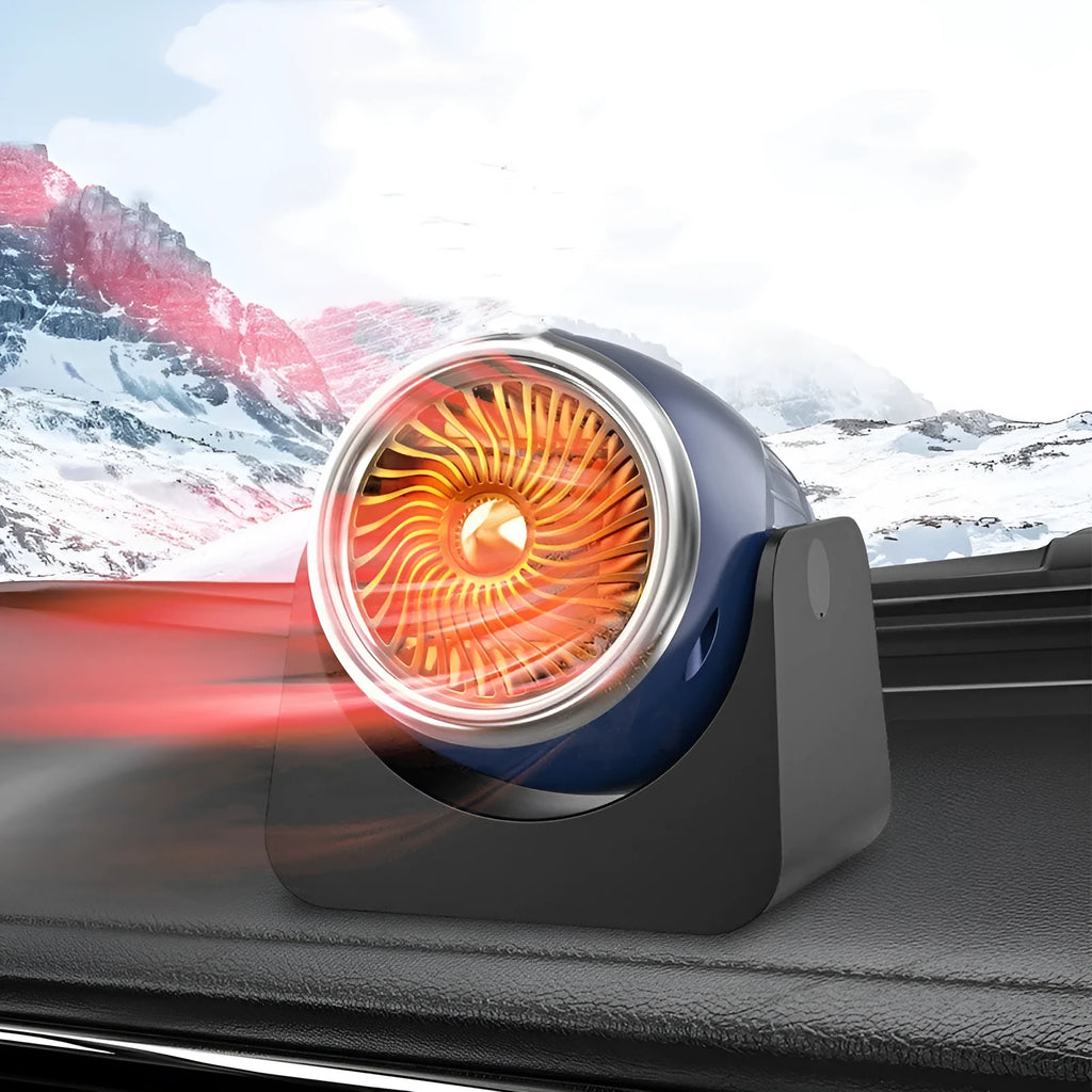 12V portable car heating fan with defrost function in navy blue colour