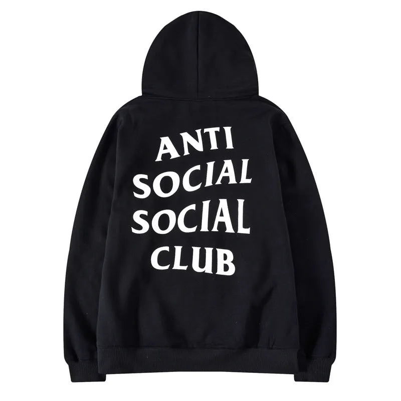Autumn winter loose fit hooded pullover sweater in solid colour for men and women